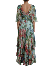 Load image into Gallery viewer, Dolce &amp; Gabbana Blue Floral Print Tiered Long Maxi Dress
