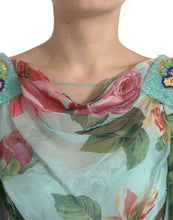 Load image into Gallery viewer, Dolce &amp; Gabbana Blue Floral Print Tiered Long Maxi Dress
