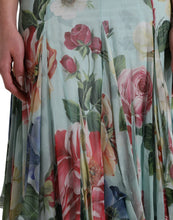 Load image into Gallery viewer, Dolce &amp; Gabbana Blue Floral Print Tiered Long Maxi Dress
