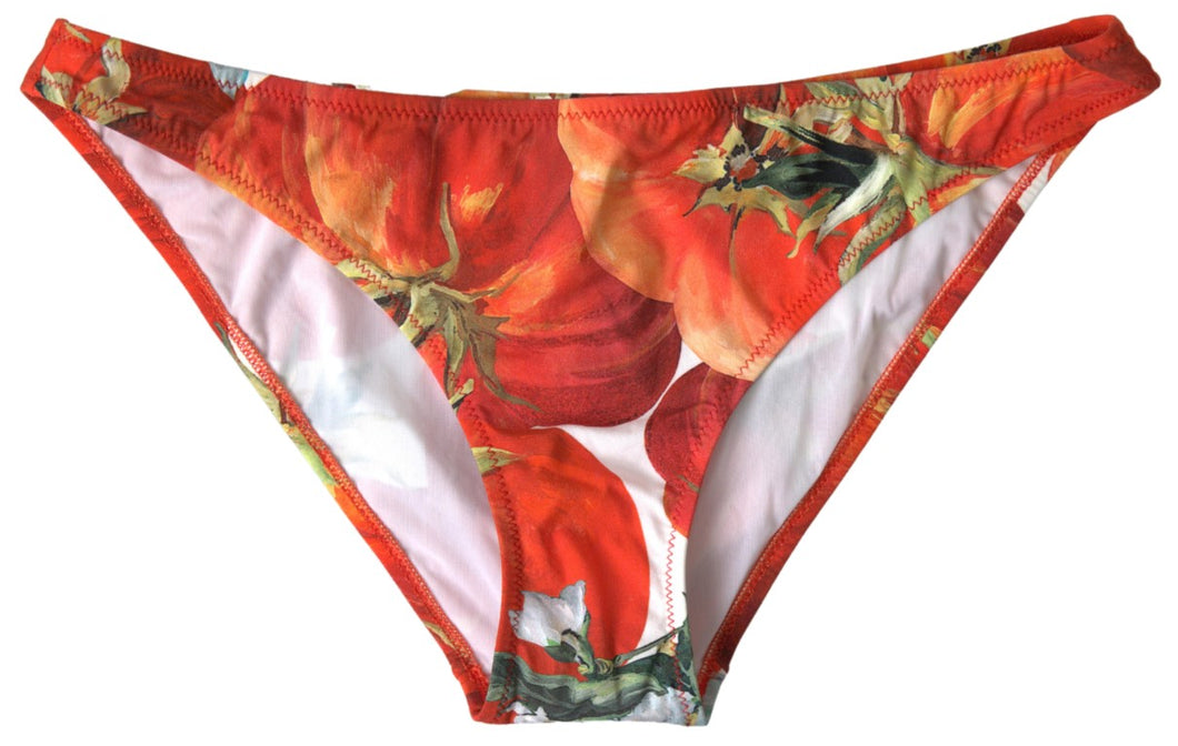 Dolce & Gabbana Chic Pumpkin Print Bikini Bottoms