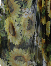 Load image into Gallery viewer, Dolce &amp; Gabbana Black Sunflower A-line Pleated Maxi Dress
