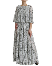 Load image into Gallery viewer, Dolce &amp; Gabbana White Polka Dot A-line Pleated Maxi Dress

