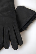 Load image into Gallery viewer, Dolce &amp; Gabbana Elegant Leather Elbow Length Gloves with Fur Trim
