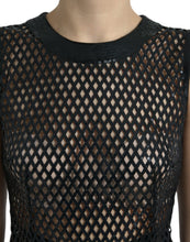 Load image into Gallery viewer, Dolce &amp; Gabbana Black Sequined Sleeveless Mesh Layered Gown Dress

