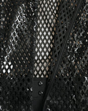 Load image into Gallery viewer, Dolce &amp; Gabbana Black Sequined Sleeveless Mesh Layered Gown Dress
