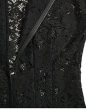 Load image into Gallery viewer, Dolce &amp; Gabbana Black Floral Lace Cotton A-line Mini Dress
