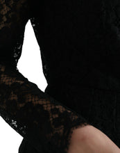 Load image into Gallery viewer, Dolce &amp; Gabbana Black Lace Crystal Embellished Sheath Dress
