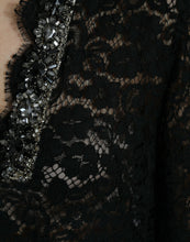 Load image into Gallery viewer, Dolce &amp; Gabbana Black Lace Crystal Embellished Shift Dress
