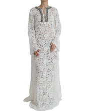 Load image into Gallery viewer, Dolce &amp; Gabbana White Lace Crystal Embellished Shift Dress
