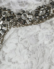 Load image into Gallery viewer, Dolce &amp; Gabbana White Lace Crystal Embellished Shift Dress
