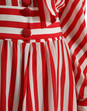 Load image into Gallery viewer, Dolce &amp; Gabbana White Red Silk A-Line Shift Gown Maxi Dress
