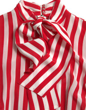 Load image into Gallery viewer, Dolce &amp; Gabbana White Red Silk A-Line Shift Gown Maxi Dress
