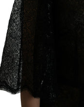 Load image into Gallery viewer, Dolce &amp; Gabbana Black Floral Lace Sheer A-line Midi Dress
