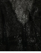 Load image into Gallery viewer, Dolce &amp; Gabbana Black Floral Lace Sheer A-line Midi Dress
