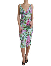 Load image into Gallery viewer, Dolce &amp; Gabbana Multicolor Floral V-neck Sheath Midi Dress
