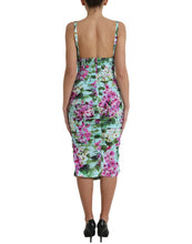 Load image into Gallery viewer, Dolce &amp; Gabbana Multicolor Floral V-neck Sheath Midi Dress
