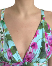 Load image into Gallery viewer, Dolce &amp; Gabbana Multicolor Floral V-neck Sheath Midi Dress

