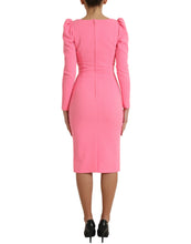 Load image into Gallery viewer, Dolce &amp; Gabbana Rose Pink Long Sleeves Bodycon Midi Dress
