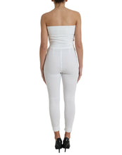 Load image into Gallery viewer, Dolce &amp; Gabbana White Nylon Strapless Bodycon Jumpsuit Dress
