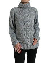 Load image into Gallery viewer, Dolce &amp; Gabbana Gray Cashmere Turtle Neck Pullover Sweater
