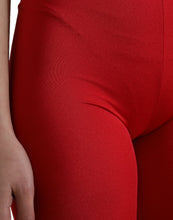 Load image into Gallery viewer, Dolce &amp; Gabbana Red Nylon Stretch Slim Leggings Pants
