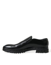 Load image into Gallery viewer, Dolce &amp; Gabbana Black Leather Studded Loafers Dress Shoes

