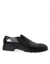 Load image into Gallery viewer, Dolce &amp; Gabbana Black Leather Studded Loafers Dress Shoes
