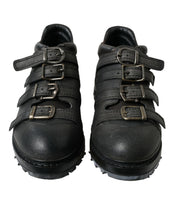 Load image into Gallery viewer, Dolce &amp; Gabbana Black Leather Strap Men Ankle Boots Shoes
