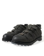 Load image into Gallery viewer, Dolce &amp; Gabbana Black Leather Strap Men Ankle Boots Shoes
