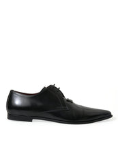 Load image into Gallery viewer, Dolce &amp; Gabbana Black Leather Lace Up Formal Derby Dress Shoes
