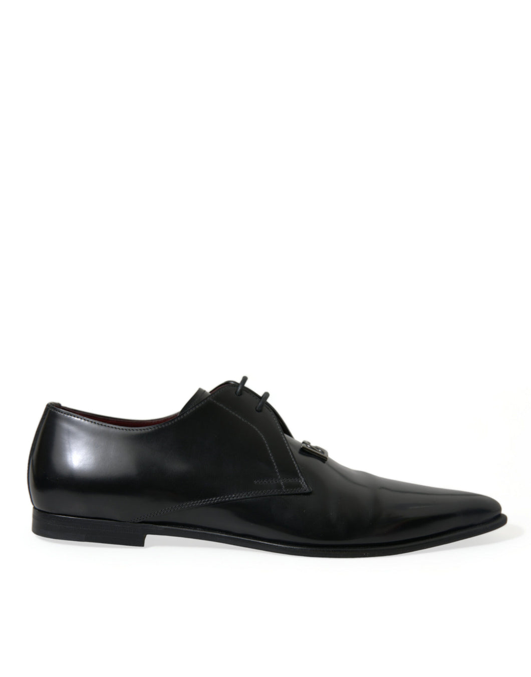 Dolce & Gabbana Black Leather Lace Up Formal Derby Dress Shoes