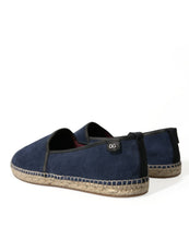 Load image into Gallery viewer, Dolce &amp; Gabbana Blue Leather Suede Slip On Espadrille Shoes
