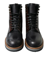 Load image into Gallery viewer, Dolce &amp; Gabbana Black Leather Military Combat Boots Shoes
