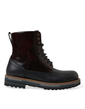 Load image into Gallery viewer, Dolce &amp; Gabbana Black Leather Military Combat Boots Shoes
