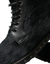 Load image into Gallery viewer, Dolce &amp; Gabbana Black Pony Style Leather Mid Calf Boots Shoes
