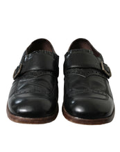 Load image into Gallery viewer, Dolce &amp; Gabbana Black Leather Strap Mocassin Dress Shoes
