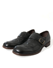 Load image into Gallery viewer, Dolce &amp; Gabbana Black Leather Strap Mocassin Dress Shoes
