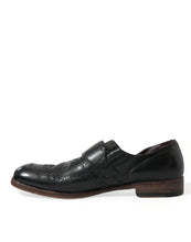 Load image into Gallery viewer, Dolce &amp; Gabbana Black Leather Strap Mocassin Dress Shoes
