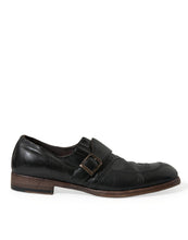 Load image into Gallery viewer, Dolce &amp; Gabbana Black Leather Strap Mocassin Dress Shoes
