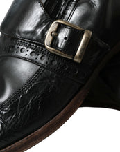 Load image into Gallery viewer, Dolce &amp; Gabbana Black Leather Strap Mocassin Dress Shoes
