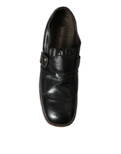 Load image into Gallery viewer, Dolce &amp; Gabbana Black Leather Strap Mocassin Dress Shoes
