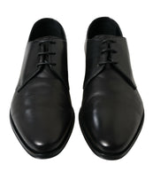 Load image into Gallery viewer, Dolce &amp; Gabbana Black Leather Lace Up Formal Derby Dress Shoes
