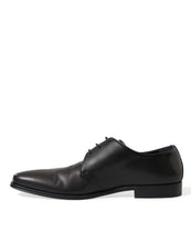 Load image into Gallery viewer, Dolce &amp; Gabbana Black Leather Lace Up Formal Derby Dress Shoes
