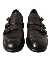 Load image into Gallery viewer, Dolce &amp; Gabbana Brown Leather Strap Formal Dress Shoes
