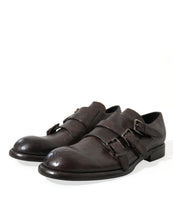 Load image into Gallery viewer, Dolce &amp; Gabbana Brown Leather Strap Formal Dress Shoes
