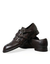 Load image into Gallery viewer, Dolce &amp; Gabbana Brown Leather Strap Formal Dress Shoes
