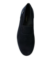 Load image into Gallery viewer, Dolce &amp; Gabbana Blue Suede Caiman Loafers Saint Tropez Shoes
