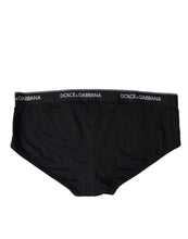 Load image into Gallery viewer, Dolce &amp; Gabbana Black Cotton Stretch Slip Brando Brief Underwear
