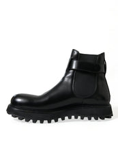 Load image into Gallery viewer, Dolce &amp; Gabbana Black Chelsea Belted DG Logo Boots Shoes
