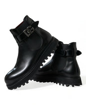 Load image into Gallery viewer, Dolce &amp; Gabbana Black Chelsea Belted DG Logo Boots Shoes
